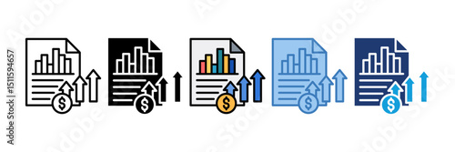 Financial Reports Icon Element For Design