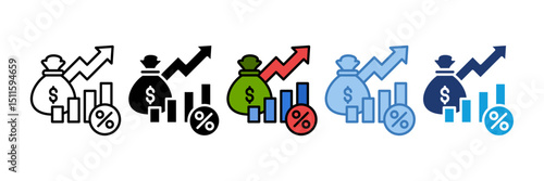Economic Indicators Icon Element For Design