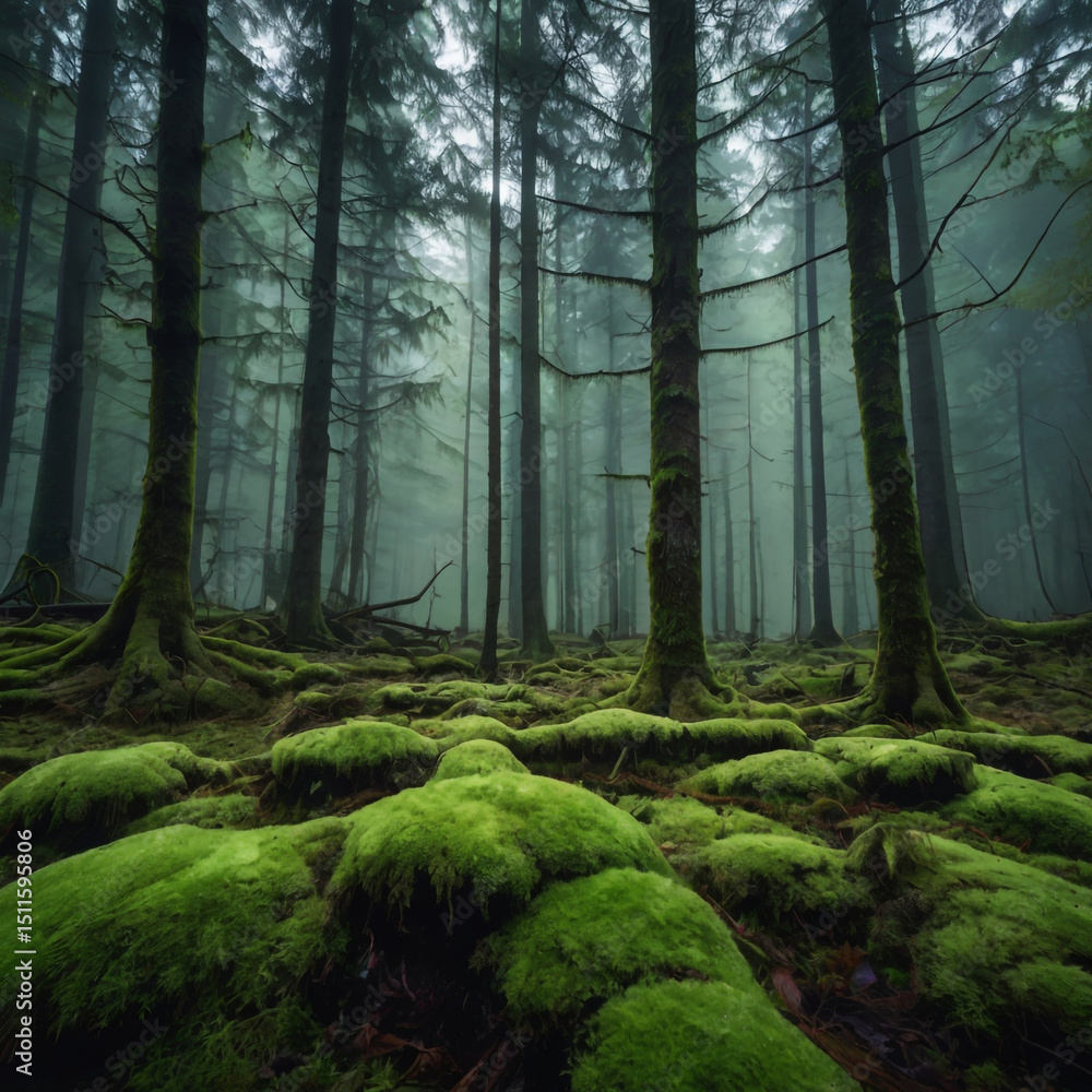 Obraz premium morning in the forest