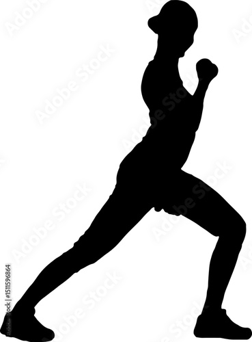 Fitness silhouette: A sleek silhouette of a woman executing a perfect lunge, embodying strength, flexibility, and dedication to wellness.
