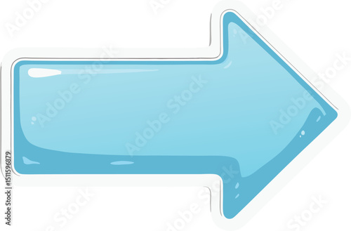 Blue Right Arrow Icon