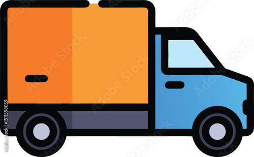 Delivery Truck Blue