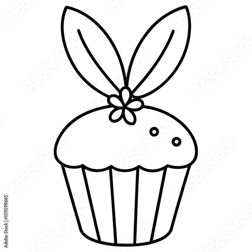 chocolate easter bunny cupcake