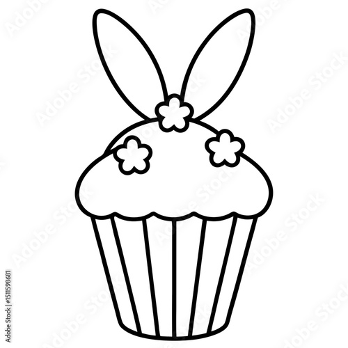 chocolate easter bunny cupcake