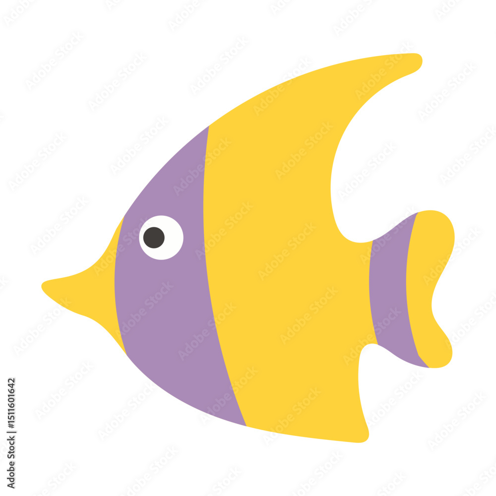 Obraz premium Fish Flat Illustration