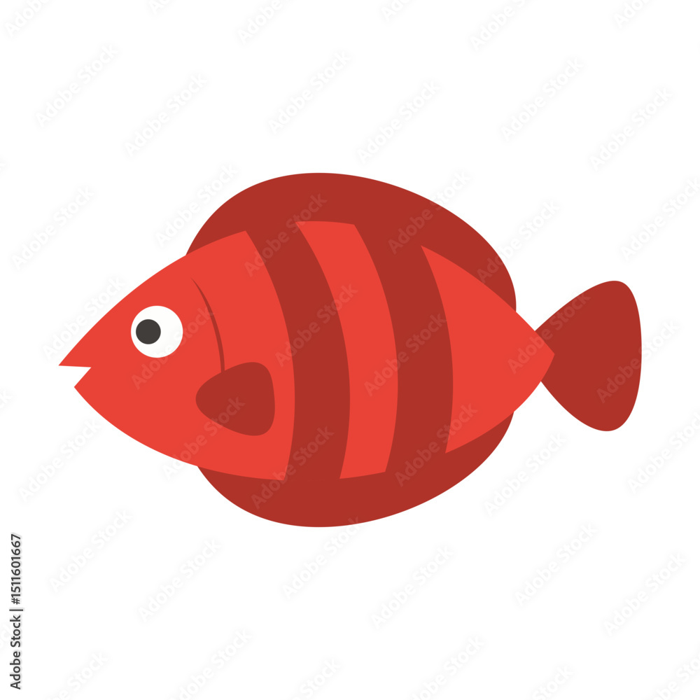 Obraz premium Fish Flat Illustration