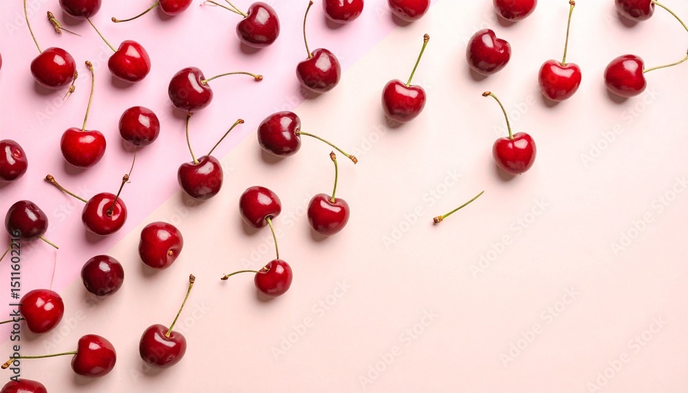 cherries on a plain background cherries on a plain background