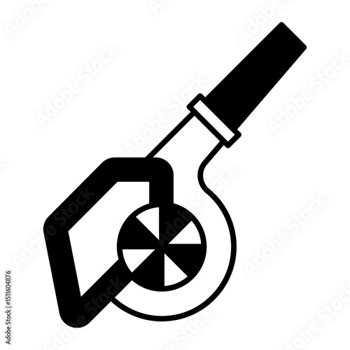 Air blower black icon