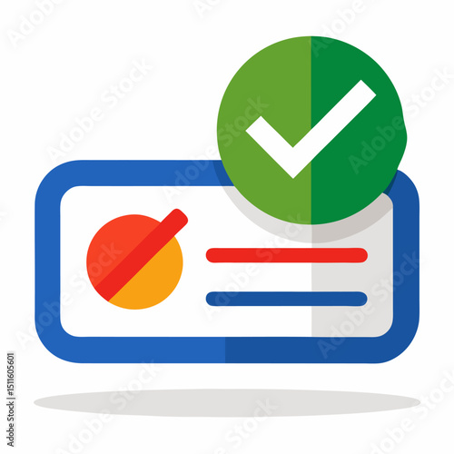 Credit score check icon on white background
