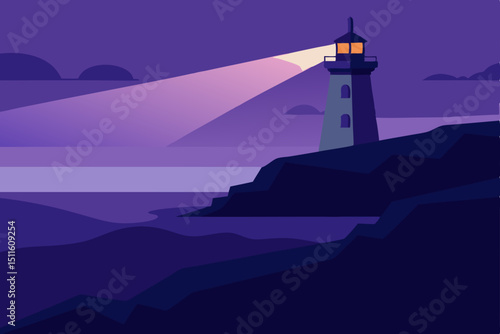 lighthouse in the night