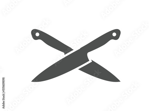 knives for chef design symbol, vector, isolated on transparent background
