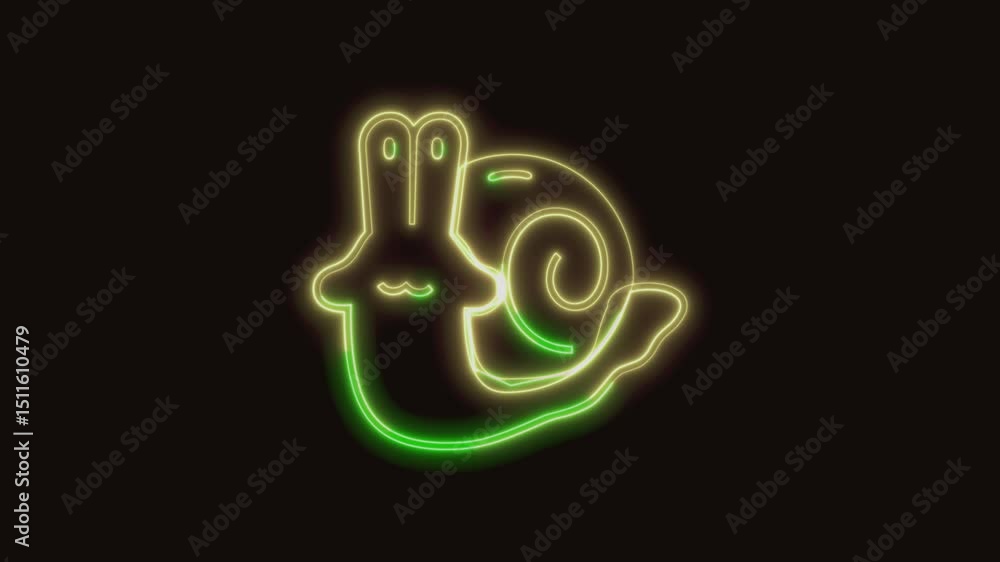 Snail Icon Neon Seamless Loop 4K (Black Background) | Animated Promotional Typography for Video Editing Snail Icon Neon Seamless Loop 4K (Black Background) | Animated Promotional Typography for Video Editing