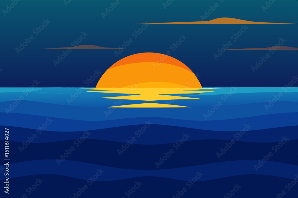 Fototapeta premium sunset over sea