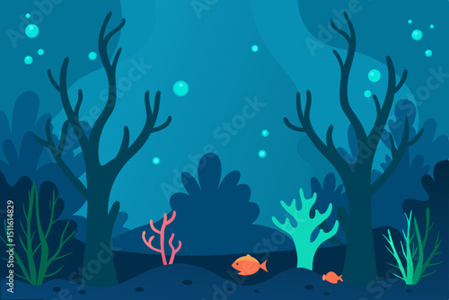 coral reef and fishes