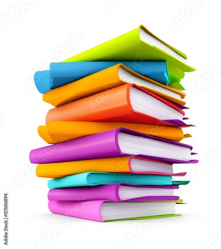 Wallpaper Mural Discover the charm of colorful books adorning the shelves. Torontodigital.ca