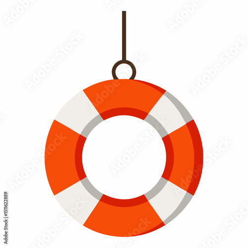 lifebuoy isolated on white background