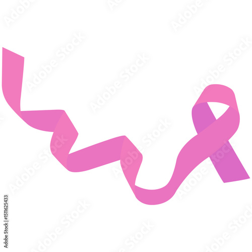 World Cancer Day Ribbon. Pink ribbon breast cancer awareness icon symbol design. Pancreatic Cancer Awareness Symbol Closeup. Cancer Ribbon Template. World Pancreatic Cancer Day Concept.