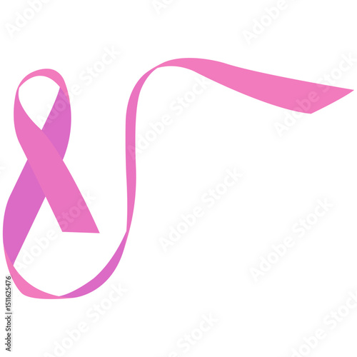 World Cancer Day Ribbon. Pink ribbon breast cancer awareness icon symbol design. Pancreatic Cancer Awareness Symbol Closeup. Cancer Ribbon Template. World Pancreatic Cancer Day Concept.