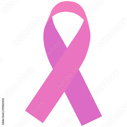 World Cancer Day Ribbon. Pink ribbon breast cancer awareness icon symbol design. Pancreatic Cancer Awareness Symbol Closeup. Cancer Ribbon Template. World Pancreatic Cancer Day Concept.