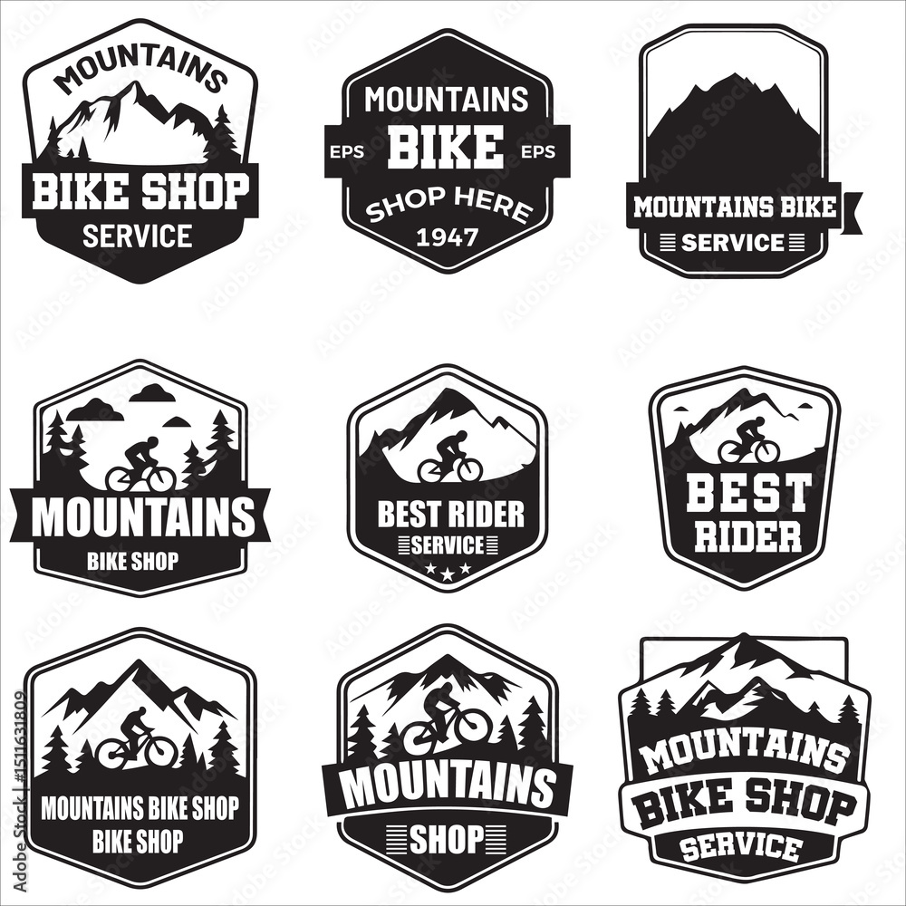 Fototapeta premium Mountains Bike,Mountain bike t-shirt design Bicycle t-shirt design vector,t-shirt design mountain bike adventure with mountain biker vintage illustration