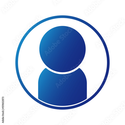 シンプルな人物アイコンの黒いシルエットイラスト