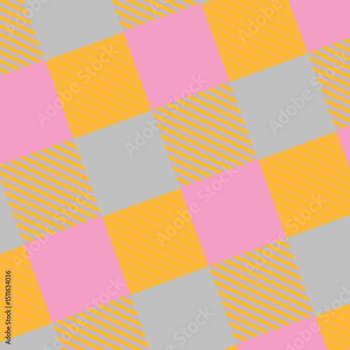A seamless plaid pattern in a clean, monochromatic style, perfect for modern textile design, digital backgrounds, and graphic elements.