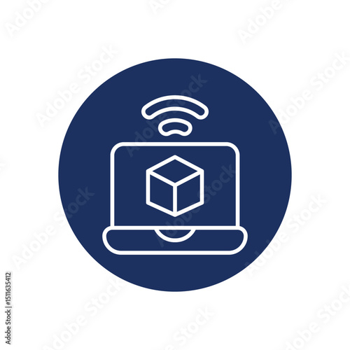 3d Modeling icon vector 