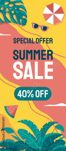 Summer Sale Special Offer 40% Off! Tropical Vibes