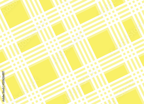 A yellow seamless plaid pattern in a clean, monochromatic style, perfect for modern textile design, digital backgrounds, and graphic elements.