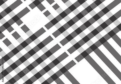 A seamless plaid pattern in a clean, monochromatic style, perfect for modern textile design, digital backgrounds, and graphic elements.