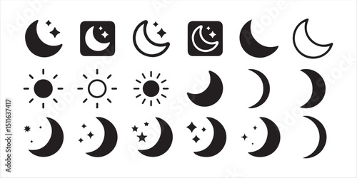 Moon Vector Set for Spiritual Design