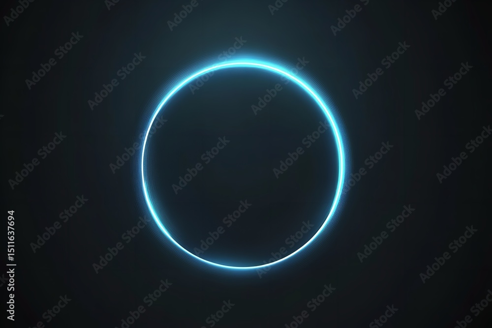 Abstract futuristic blue circle with glowing elements
Abstract futuristic blue circle with glowing elements