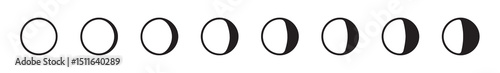 Linear Moon Phase Icon Design