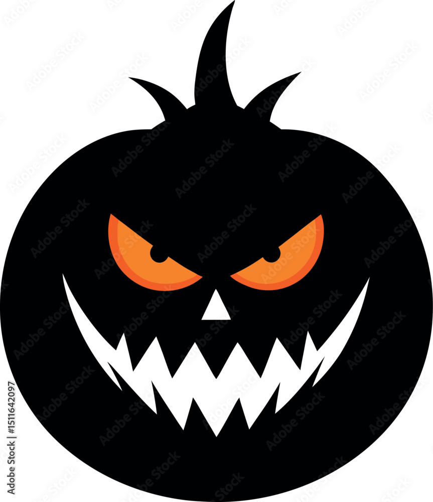 Fototapeta premium Halloween pumpkin isolated on white background 