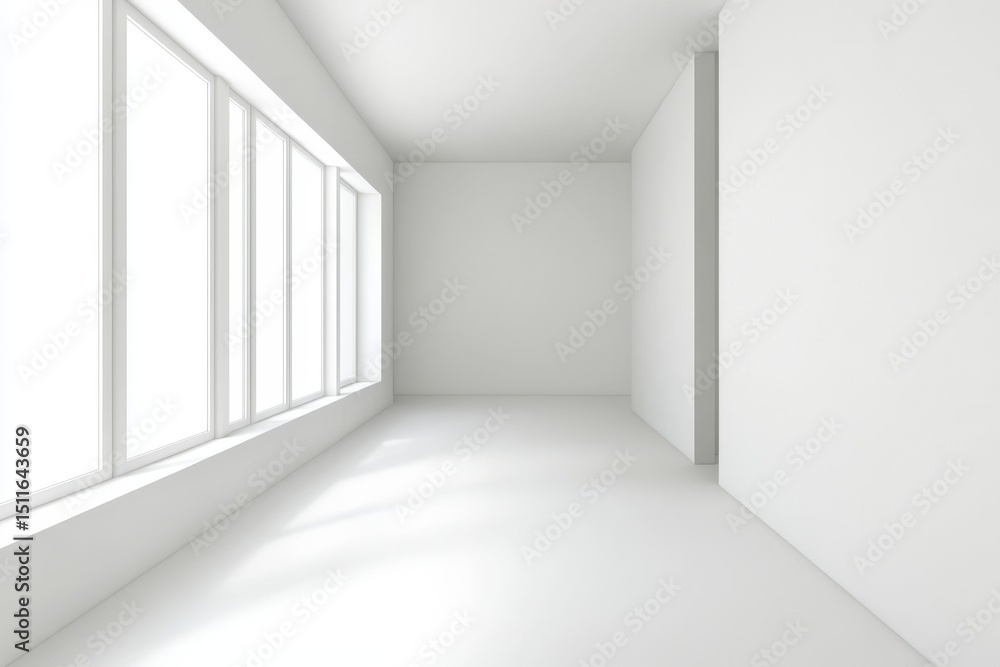 Creating a serene environment through a blank white canvas. Creating a serene environment through a blank white canvas.