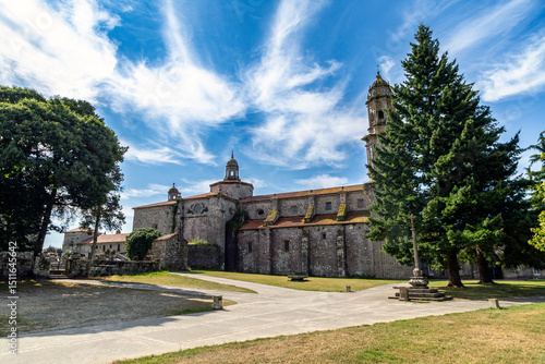 Monastery of Santa Maria de Sobrado dos Monxes in Galicia, Spain, under a Dramatic Skys