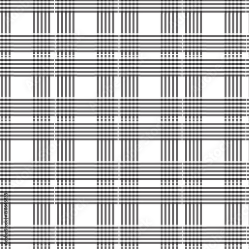 A seamless plaid pattern in a clean, monochromatic style, perfect for modern textile design, digital backgrounds, and graphic elements.