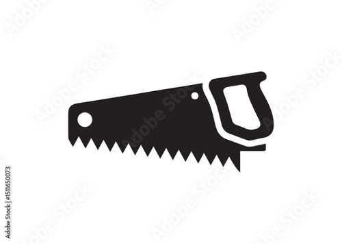 Hand Saw Silhouette Vector, Hand Saw Icon