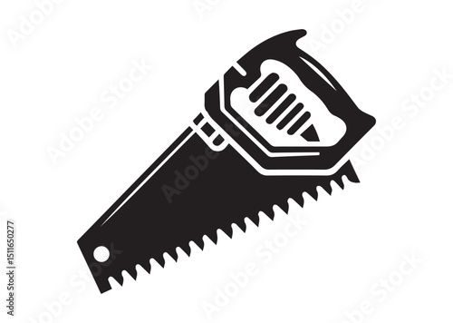 Hand Saw Silhouette Vector, Hand Saw Icon