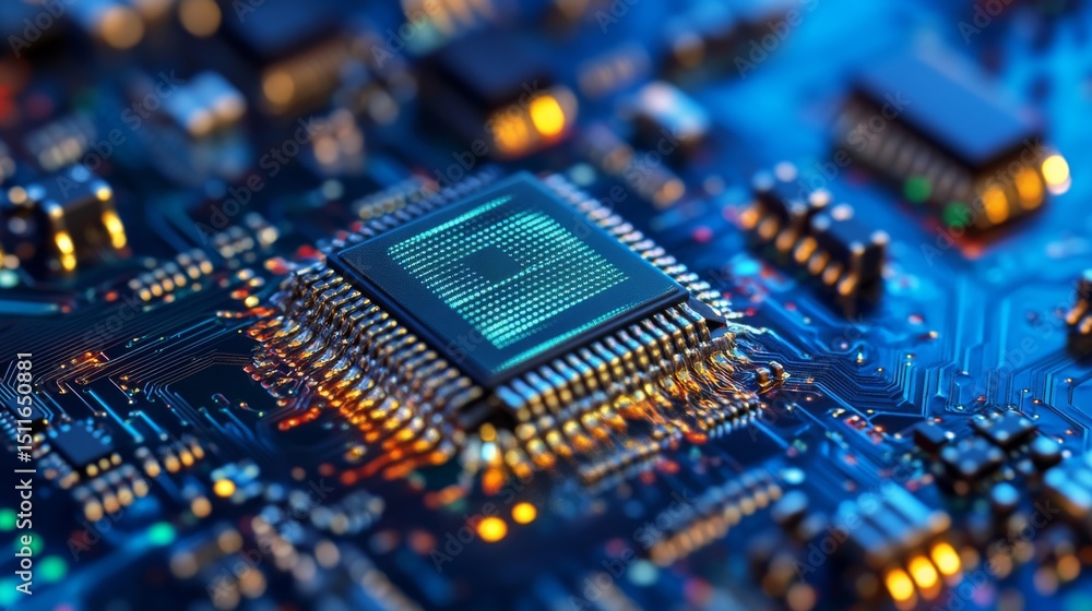 Obraz premium Future chip processors, AI artificial intelligence technology