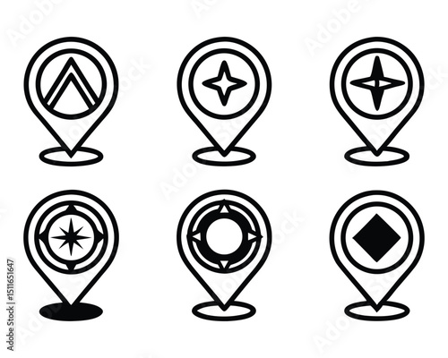 location pin icon set