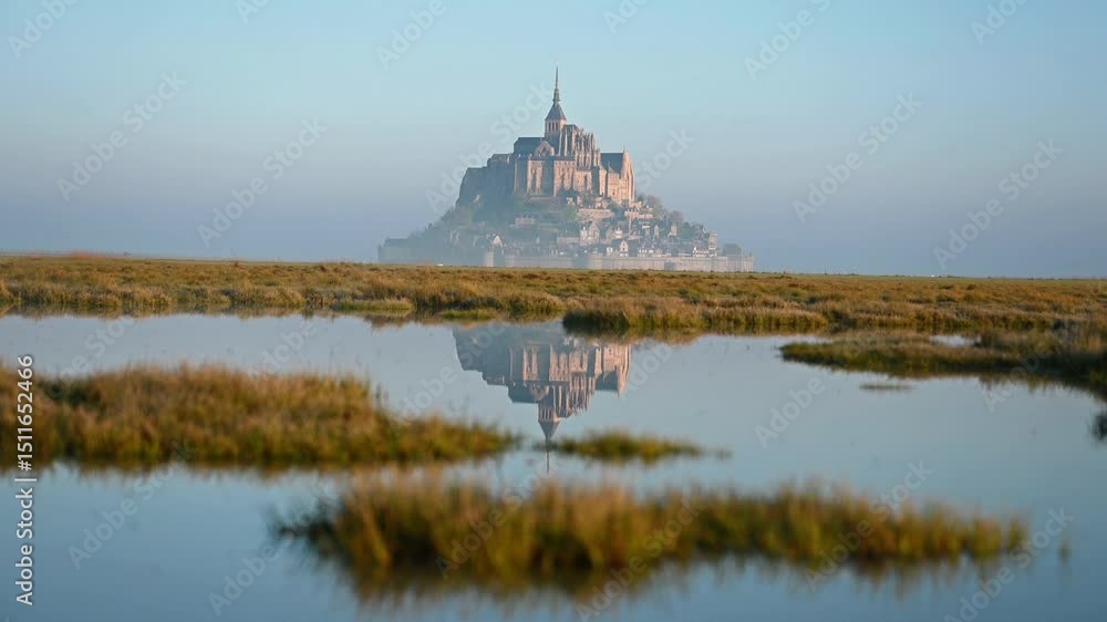 Mont Saint-Michel Abbey and Village, Normandy, France Mont Saint-Michel Abbey and Village, Normandy, France