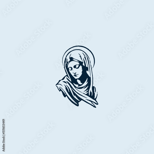 THESE HIGH QUALITY MOTHER MARIA VECTOR FOR USING VARIOUS TYPES OF DESIGN WORKS LIKE T-SHIRT, LOGO, TATTOO AND HOME WALL DESIGN