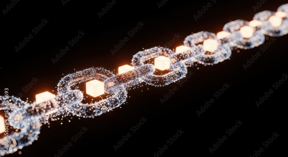 Fototapeta premium Digital Chain Connection Links Network