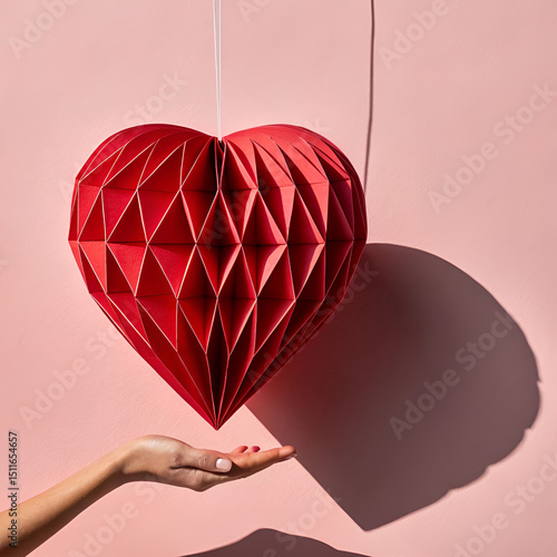 hand holding a red balloon