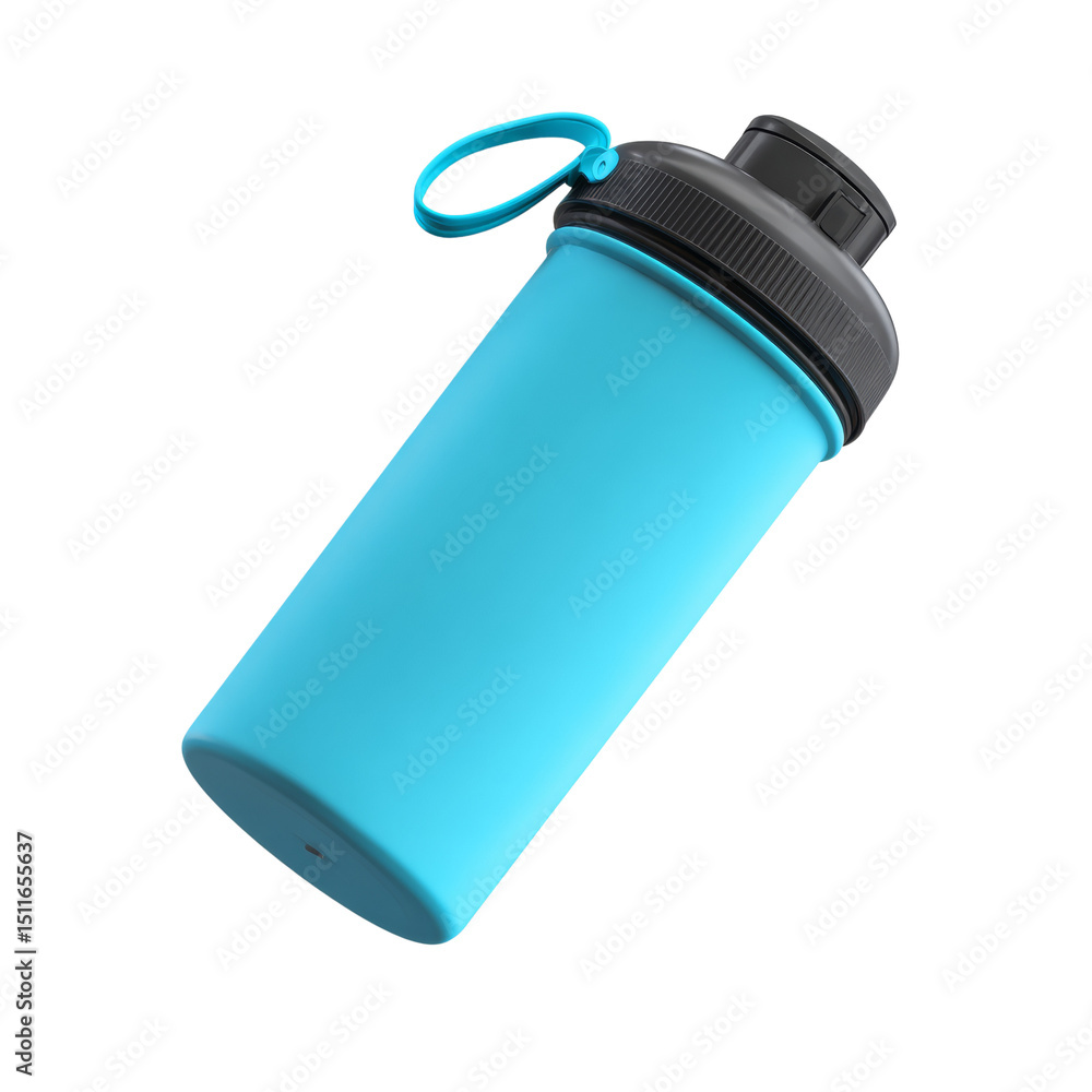 Teal Protein Shaker Isolated, Fitness Lifestyle and Hydration Equipment Teal Protein Shaker Isolated, Fitness Lifestyle and Hydration Equipment