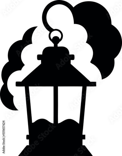 City street light lamp Vector illustration 