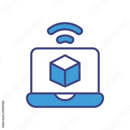 3d Modeling icon vector 