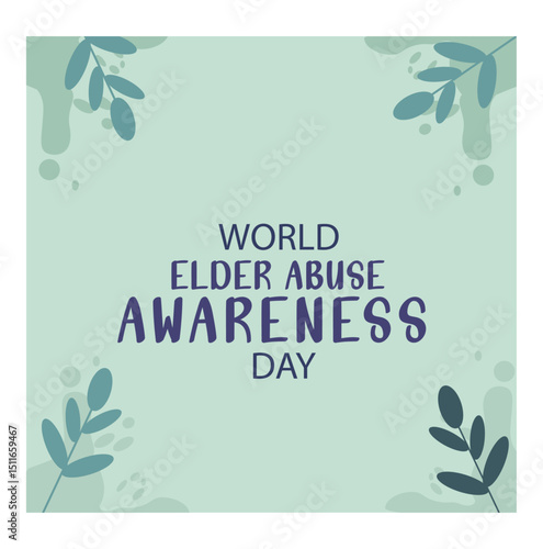 World Elder Abuse Awareness Day Support Vector Set-02