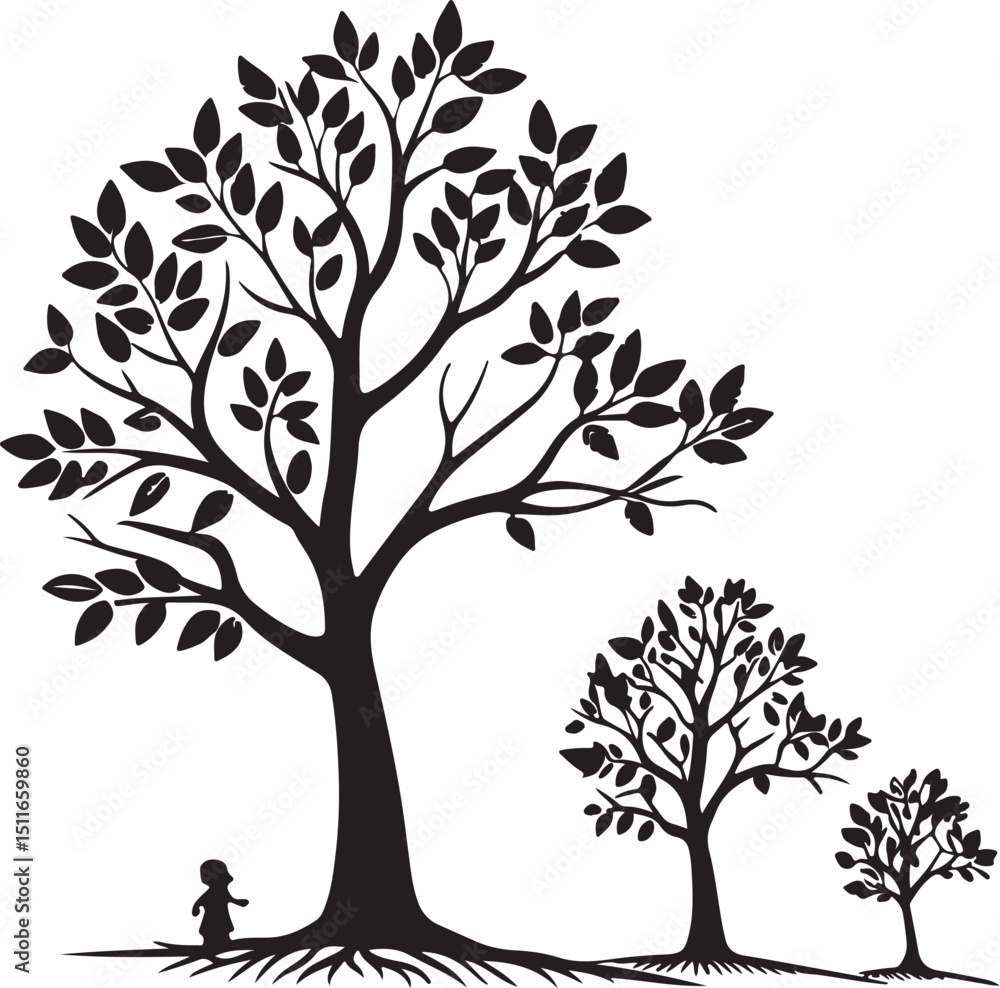 Fototapeta premium tree silhouette vector